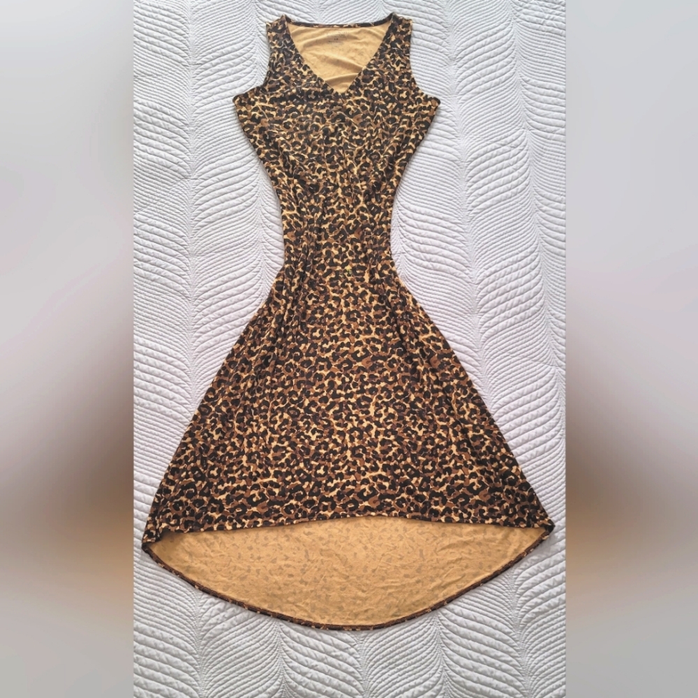 Kate Hill Leopard Long Dress Size Small